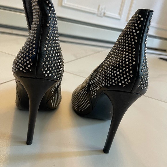 Zara studded heeled ankle boots size 41 - Picture 3 of 4